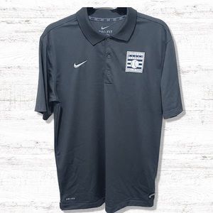 Nike Baseball Hall of Fame Men’s Dri-Fit Gray Polo Shirt Size Medium
